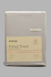 Redtag-Grey-Cotton-Fitted-Sheet-(Super-King-Size)-Fitted-Sheets-Home-Bedroom-