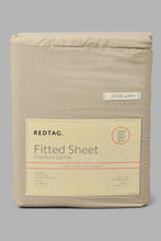 Load image into Gallery viewer, Redtag-Beige-Cotton-Fitted-Sheet-(Super-King-Size)-Fitted-Sheets-Home-Bedroom-
