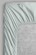 Load image into Gallery viewer, Redtag-Teal-Cotton-Fitted-Sheet-(Super-King-Size)-Fitted-Sheets-Home-Bedroom-
