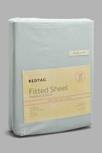 Load image into Gallery viewer, Redtag-Teal-Cotton-Fitted-Sheet-(Super-King-Size)-Fitted-Sheets-Home-Bedroom-
