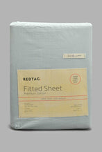 Load image into Gallery viewer, Redtag-Teal-Cotton-Fitted-Sheet-(Super-King-Size)-Fitted-Sheets-Home-Bedroom-
