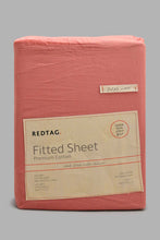 Load image into Gallery viewer, Redtag-Pink-Cotton-Fitted-Sheet-(Super-King-Size)-Fitted-Sheets-Home-Bedroom-
