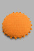 Redtag-Mustard-Round-Pom-Pom-Cushion-Cushions-Home-Bedroom-