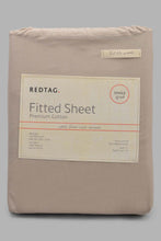 Load image into Gallery viewer, Redtag-Beige-Cotton-Fitted-Sheet-
(Single-Size)-Fitted-Sheets-Single-Size-Home-Bedroom-
