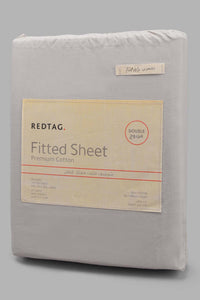 Redtag-Grey-Cotton-Fitted-Sheet-(Double-Size)-Fitted-Sheets-Double-Size-Home-Bedroom-