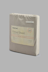 Redtag-Beige-Cotton-Fitted-Sheet-(Double-Size)-Category:Fitted-Sheets,-Colour:Beige,-Filter:Home-Bedroom,-HMW-BED-Fitted-Sheets,-New-In,-New-In-HMW-BED,-Non-Sale,-S22C,-Section:Homewares-Home-Bedroom-