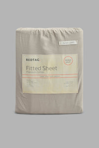 Redtag-Beige-Cotton-Fitted-Sheet-(Double-Size)-Category:Fitted-Sheets,-Colour:Beige,-Filter:Home-Bedroom,-HMW-BED-Fitted-Sheets,-New-In,-New-In-HMW-BED,-Non-Sale,-S22C,-Section:Homewares-Home-Bedroom-