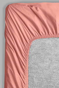 Redtag-Pink-Cotton-Fitted-Sheet-(Double-Size)-Fitted-Sheets-Double-Size-Home-Bedroom-