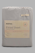Load image into Gallery viewer, Redtag-Grey-Cotton-Fitted-Sheet-
(King-Size)-Fitted-Sheets-King-Size-Home-Bedroom-
