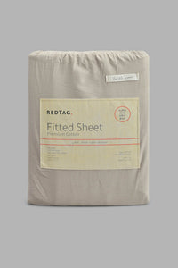 Redtag-Beige-Cotton-Fitted-Sheet-(Super-King-Size)-Category:Fitted-Sheets,-Colour:Beige,-Filter:Home-Bedroom,-HMW-BED-Fitted-Sheets,-New-In,-New-In-HMW-BED,-Non-Sale,-S22C,-Section:Homewares-Home-Bedroom-