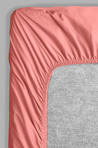Redtag-Pink-Cotton-Fitted-Sheet-(Super-King-Size)-Category:Fitted-Sheets,-Colour:Pink,-Filter:Home-Bedroom,-HMW-BED-Fitted-Sheets,-New-In,-New-In-HMW-BED,-Non-Sale,-S22C,-Section:Homewares-Home-Bedroom-