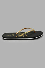 Load image into Gallery viewer, Redtag-Gold-Slogan-Flip-Flop-Flip-Flops-Women&#39;s-
