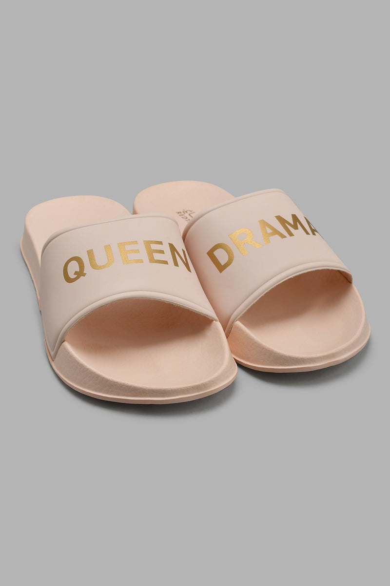 Redtag-Pink-Drama-Queen-Slide-Sliders-Women's-