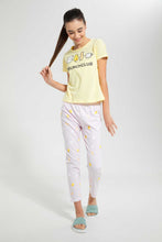 Load image into Gallery viewer, Yellow And White Bruchclub Pajama Set (2 Piece)
