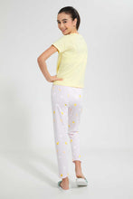 Load image into Gallery viewer, Yellow And White Bruchclub Pajama Set (2 Piece)
