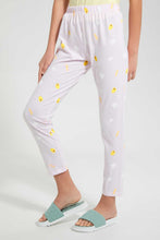 Load image into Gallery viewer, Yellow And White Bruchclub Pajama Set (2 Piece)
