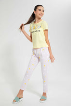 Load image into Gallery viewer, Yellow And White Bruchclub Pajama Set (2 Piece)
