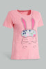 Redtag-Pink-Short-Sets-Pyjama-Sets-Senior-Girls-9 to 14 Years