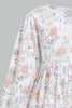 Redtag-White-Long-Sleeve-Floral-Printed-Knit-Dress-Dresses-Infant-Girls-3 to 24 Months