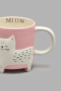 Redtag-Pink-Cat-Mug-Mugs-Home-Dining-