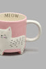 Redtag-Pink-Cat-Mug-Mugs-Home-Dining-