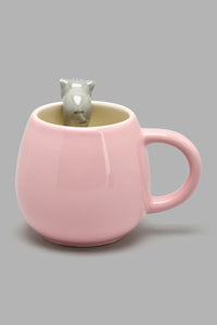 Redtag-Pink-Cat-Mug-Mugs-Home-Dining-