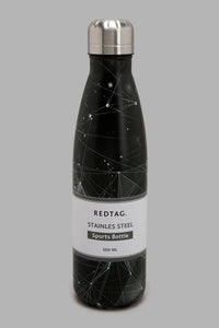 Redtag-Black-Geomatric-Water-Bottle-Bottles-Home-Dining-