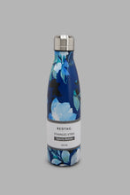 تنزيل الصورة على معرض الصور، Redtag-Blue-Floral-Water-Bottle-Bottles-Home-Dining-

