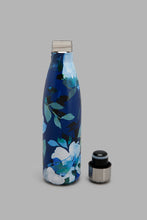 تنزيل الصورة على معرض الصور، Redtag-Blue-Floral-Water-Bottle-Bottles-Home-Dining-
