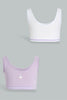 Purple And Grey Sports Bra (Pack of 2)