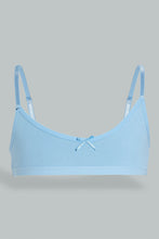 Load image into Gallery viewer, Redtag-White-And-Blue-Seamless-Bra-(Pack-of-2)-365,-Colour:Blue,-Colour:White,-ESS,-Filter:Senior-Girls-(9-to-14-Yrs),-GSR-Bras,-New-In,-New-In-GSR,-Non-Sale,-Section:Kidswear-Senior-Girls-9 to 14 Years
