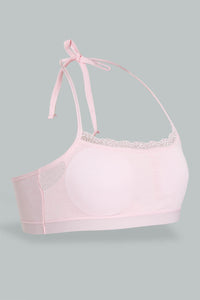 Pink And Blue Neck Strap Padded Bra (Pack of 2)