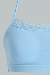 Pink And Blue Neck Strap Padded Bra (Pack of 2)