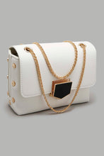 Load image into Gallery viewer, Redtag-White-Clutch-Bag-With-Lock-Clutches-Women-
