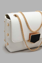 Load image into Gallery viewer, Redtag-White-Clutch-Bag-With-Lock-Clutches-Women-
