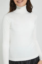 تنزيل الصورة على معرض الصور، Redtag-White-Turtle-Neck-Pullover-Jumpers-Senior-Girls-9 to 14 Years
