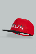 Load image into Gallery viewer, Redtag-Red-And-Black-Embroidered-Cap-Caps-Boys-
