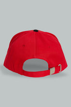 Load image into Gallery viewer, Redtag-Red-And-Black-Embroidered-Cap-Caps-Boys-
