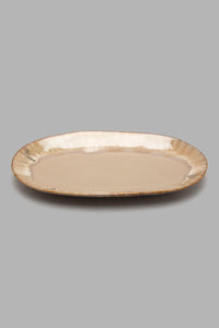 Redtag-Beige-Oval-Platter-Platter-Home-Dining-