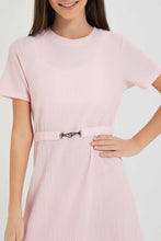 Load image into Gallery viewer, Redtag-Pink-Jacquard-Dress-Dresses-Senior-Girls-9 to 14 Years
