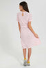 Redtag-Pink-Jacquard-Dress-Dresses-Senior-Girls-9 to 14 Years