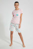 Redtag-Pink-Cupcake-Short-Sets-Pyjama-Sets-Senior-Girls-9 to 14 Years