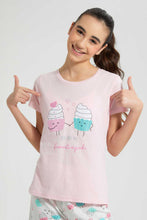 Load image into Gallery viewer, Redtag-Pink-Cupcake-Short-Sets-Pyjama-Sets-Senior-Girls-9 to 14 Years
