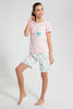 Redtag-Pink-Cupcake-Short-Sets-Pyjama-Sets-Senior-Girls-9 to 14 Years