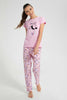 Redtag-Purple-Panda-Floral-Pajama-Sets-Pyjama-Sets-Senior-Girls-9 to 14 Years