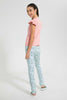 Pink And Blue Lazy Days Pajama Set (2 Piece)