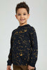 Redtag-Black-Splat-Print-Hooded-Long-Sleeve-T-Shirt-Boys-T-Shirts,-Colour:Black,-Filter:Boys-(2-to-8-Yrs),-New-In,-New-In-BOY,-Non-Sale,-S22A,-Section:Kidswear-Boys-2 to 8 Years