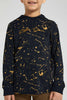 Redtag-Black-Splat-Print-Hooded-Long-Sleeve-T-Shirt-Boys-T-Shirts,-Colour:Black,-Filter:Boys-(2-to-8-Yrs),-New-In,-New-In-BOY,-Non-Sale,-S22A,-Section:Kidswear-Boys-2 to 8 Years