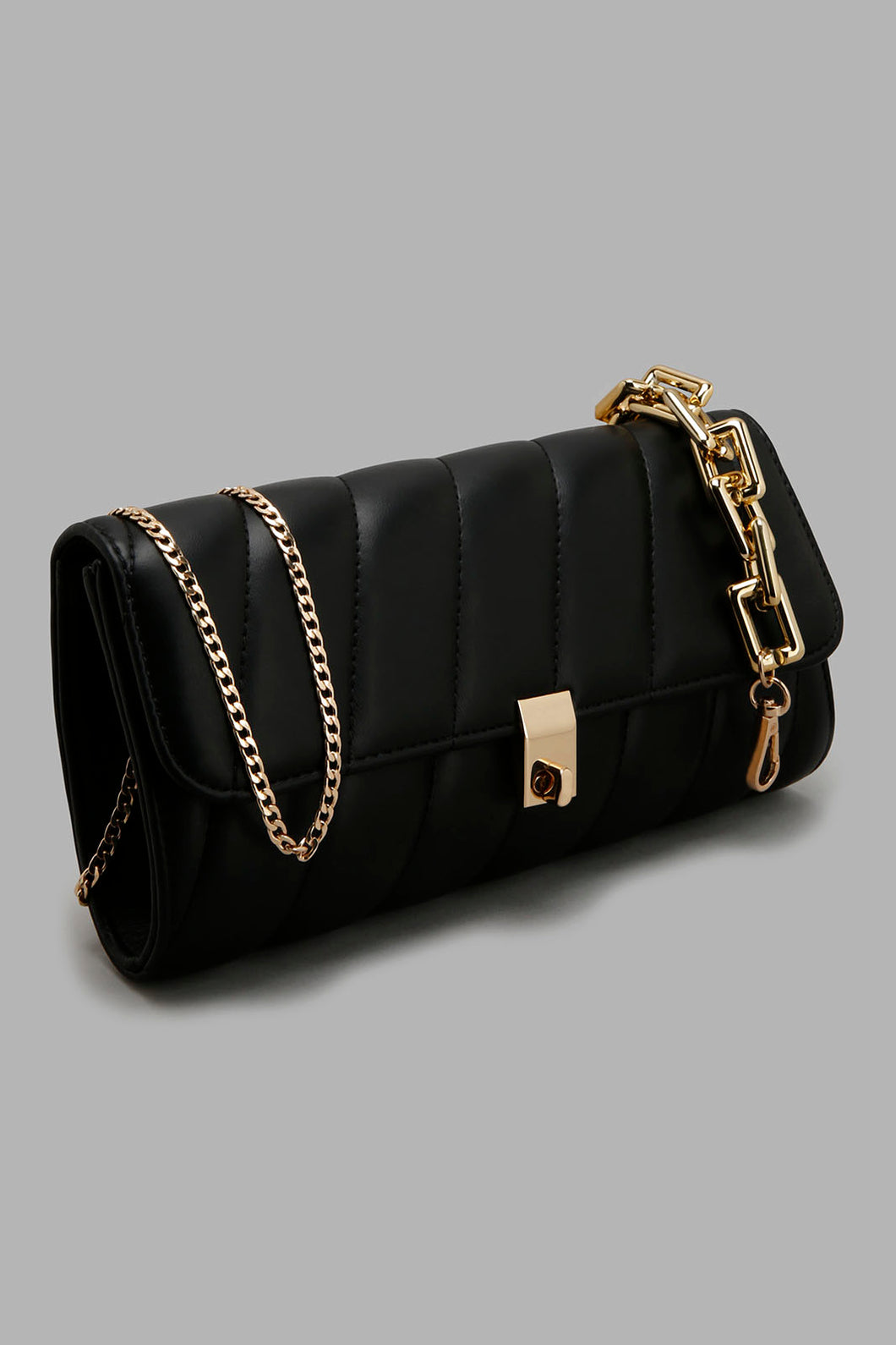 Redtag-Black-With-Gold-Embellished-Chain-Clutch-Bag-Clutches-Women-