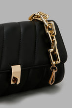 Load image into Gallery viewer, Redtag-Black-With-Gold-Embellished-Chain-Clutch-Bag-Clutches-Women-
